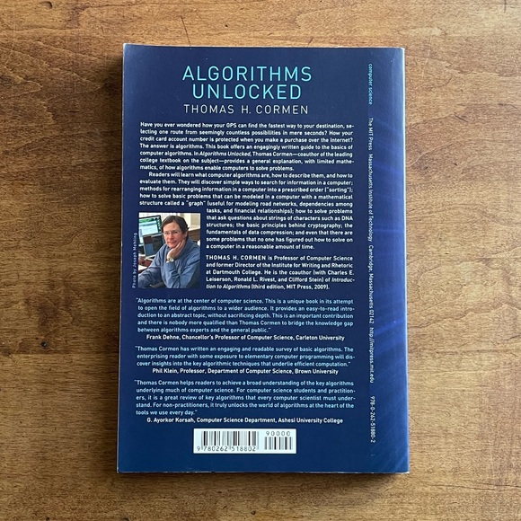 Used Paperback Book Algorithms Unlocked Thomas Corman Computer Science Algorithm - Picture 2 of 2